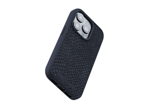 Salmon Leather Magsafe Case - Black Salmon Leather Magsafe Case - Black