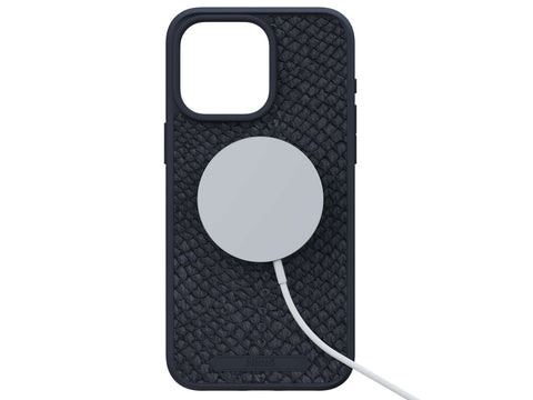Salmon Leather Magsafe Case - Black Salmon Leather Magsafe Case - Black