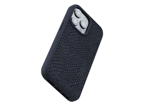 Salmon Leather Magsafe Case - Black Salmon Leather Magsafe Case - Black