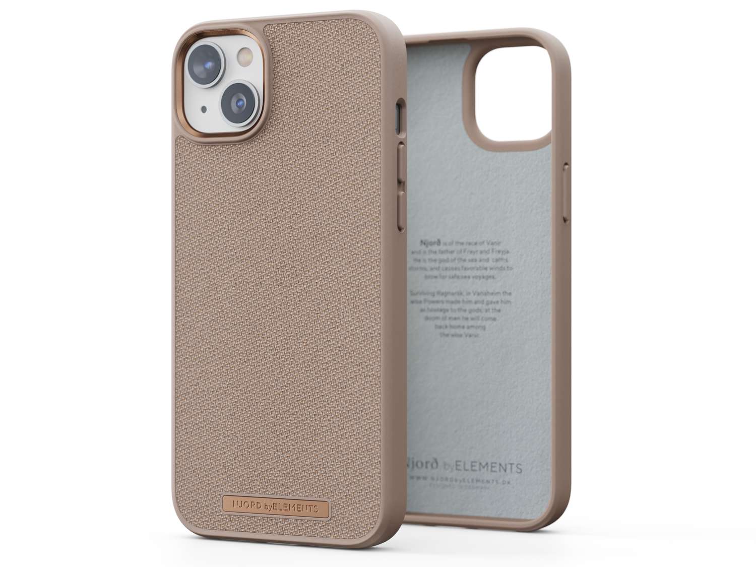 Njord Fabric Just Case for iPhone 14 - Pink Sand