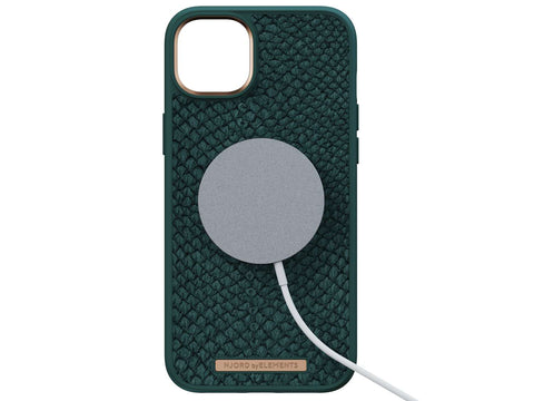 Salmon Leather MagSafe Case - Jord | Dark Green