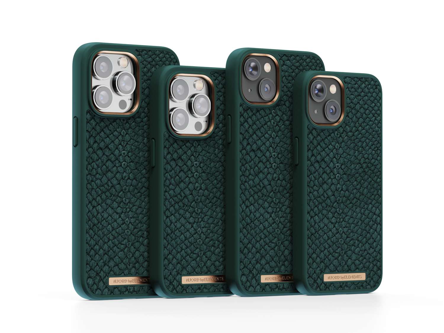 Salmon Leather MagSafe Case - Jord | Dark Green