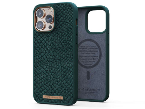 Salmon Leather MagSafe Case - Jord | Dark Green