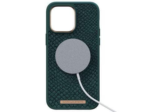 Salmon Leather MagSafe Case - Jord | Dark Green