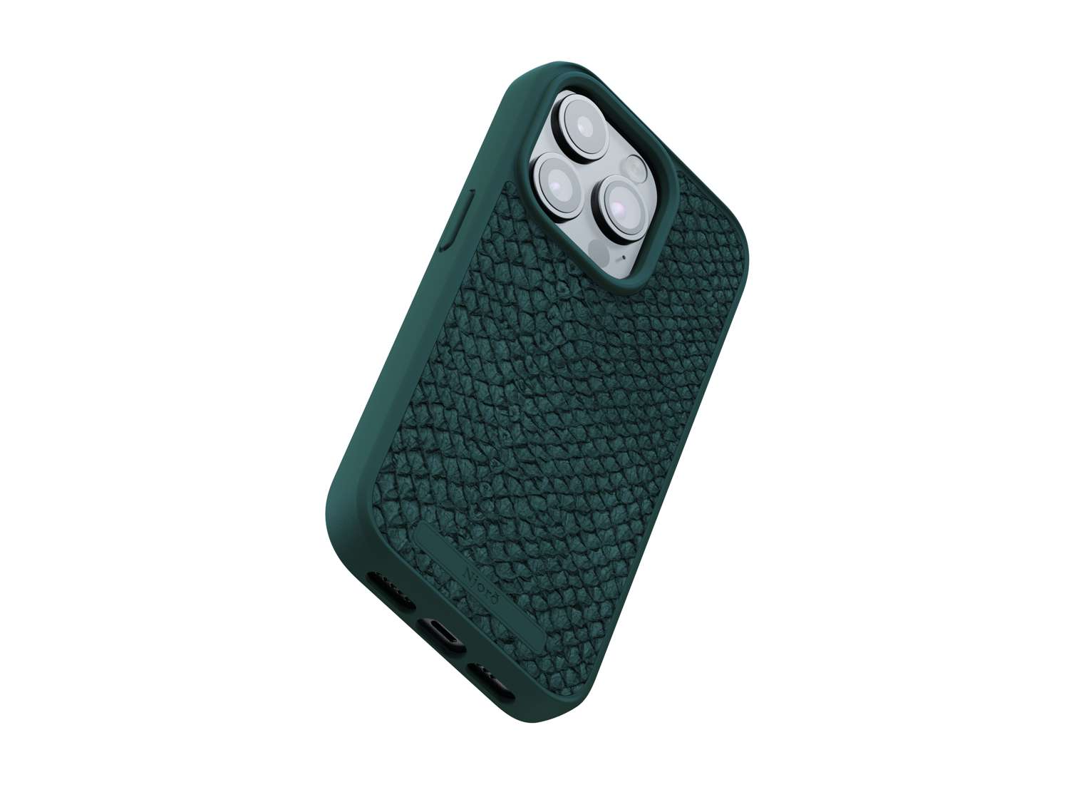 Salmon Leather Magsafe Case - Green