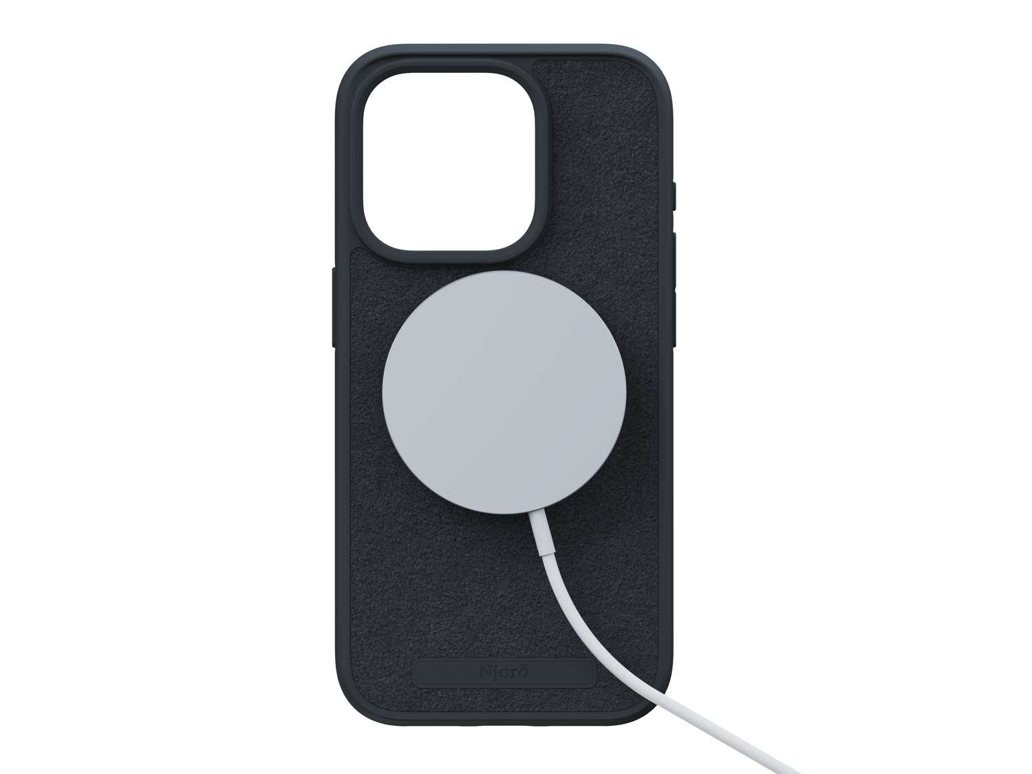 Njord Suede Case with MagSafe for iPhone 15 - Black