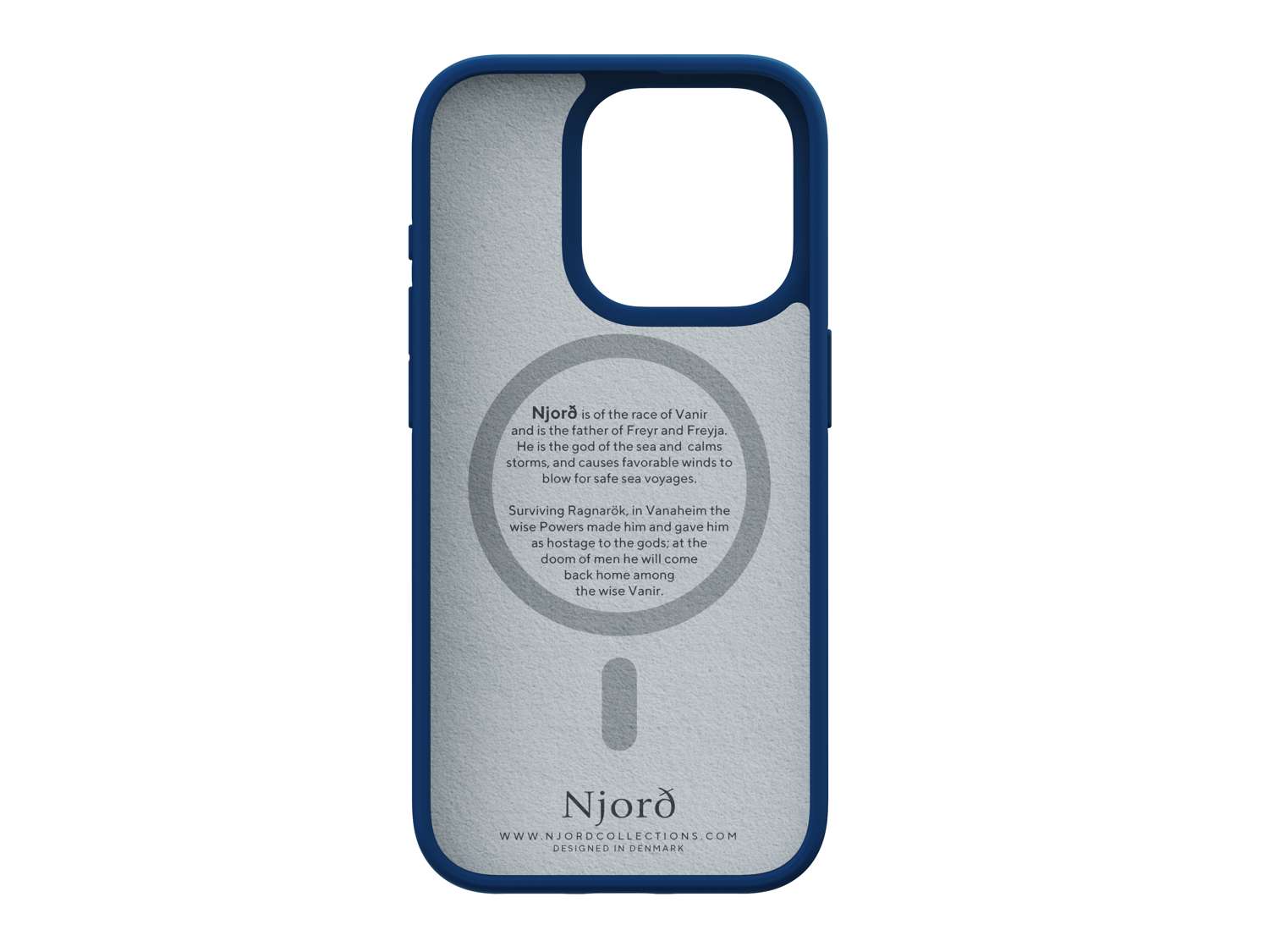 Njord Suede Case with MagSafe for iPhone 15 - Blue