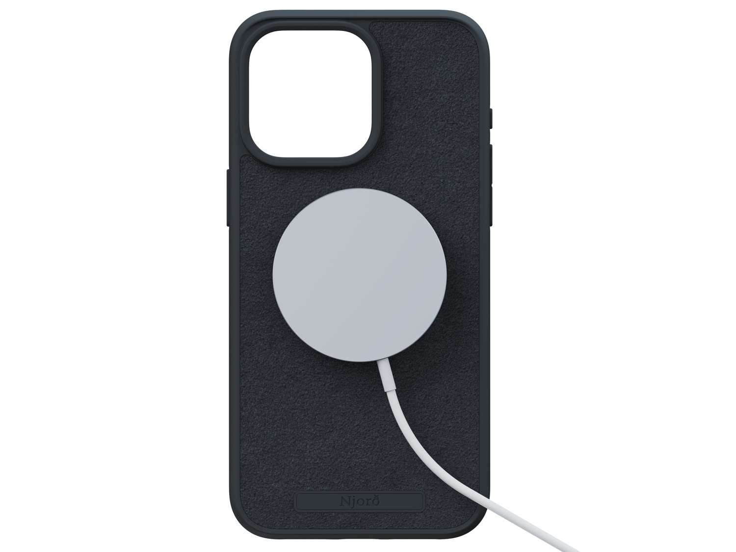 Njord Suede Case with MagSafe for iPhone 15 - Black