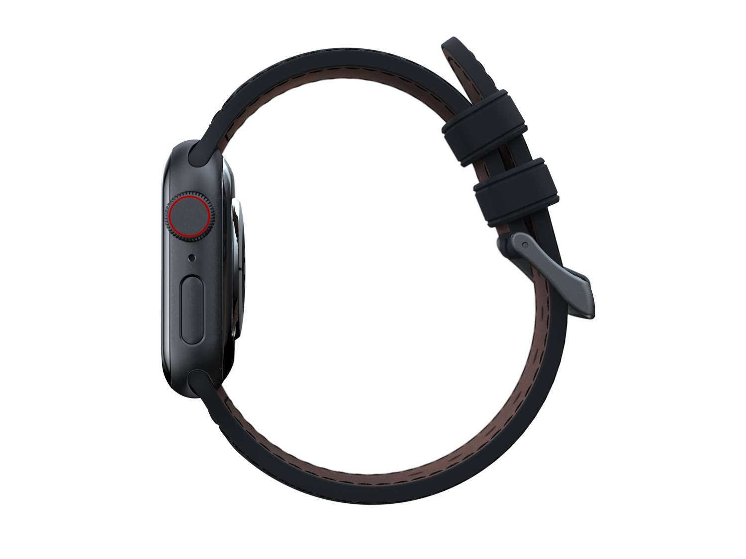 Salmon Leather Watch Strap - Vindur|Dark Grey