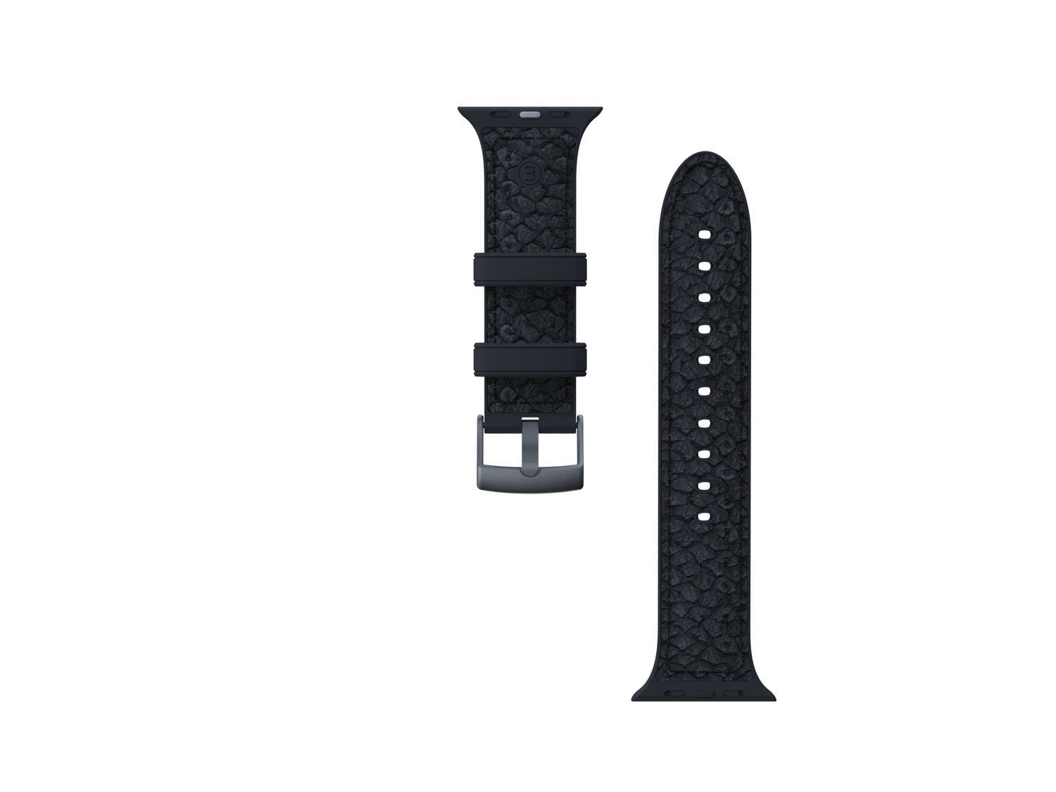 Salmon Leather Watch Strap - Vindur|Dark Grey