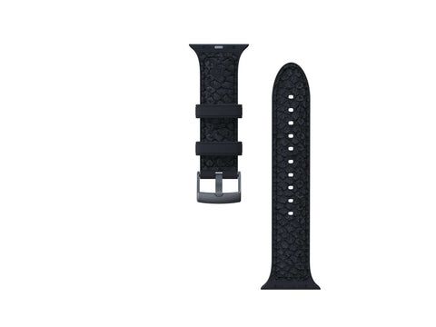 Salmon Leather Watch Strap - Vindur|Dark Grey