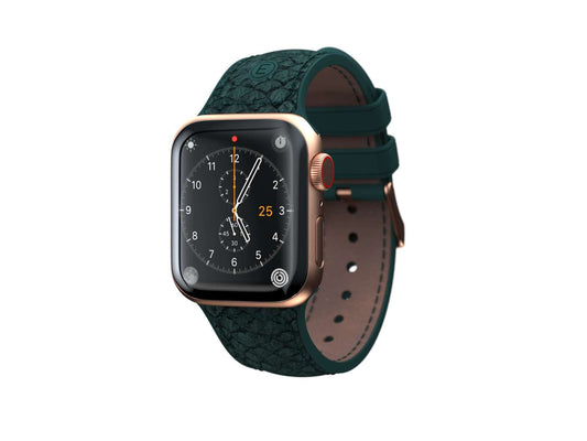 Salmon Leather Watch Strap - Jörð|Dark Green 1500