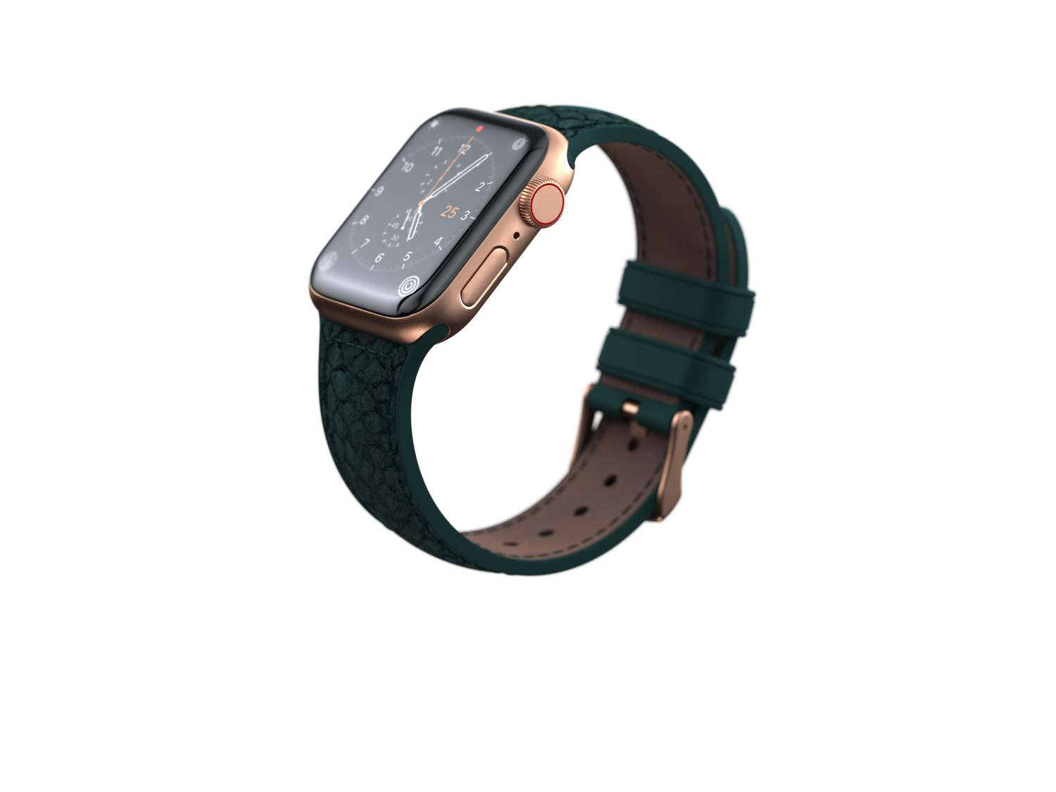 Salmon Leather Watch Strap - Jörð|Dark Green