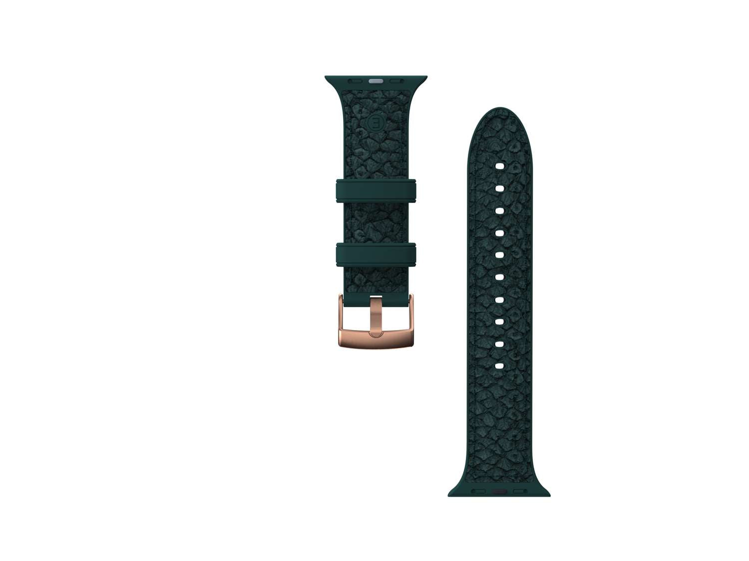 Salmon Leather Watch Strap - Jörð|Dark Green