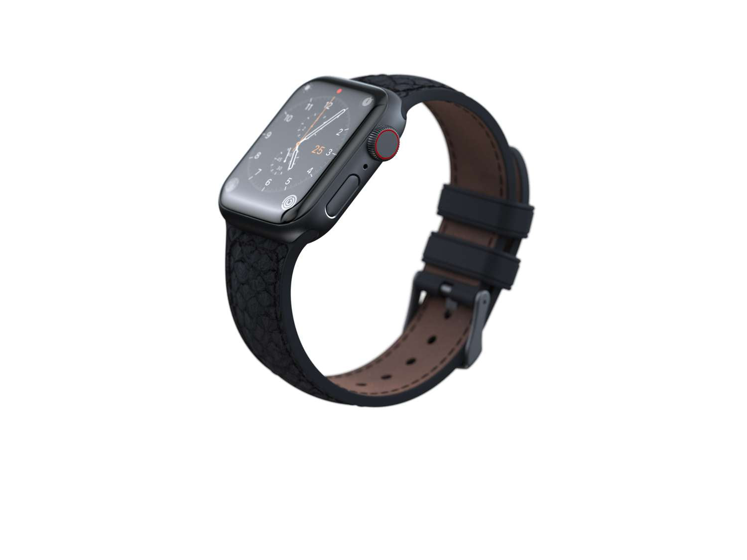 Salmon Leather Watch Strap - Vindur|Dark Grey