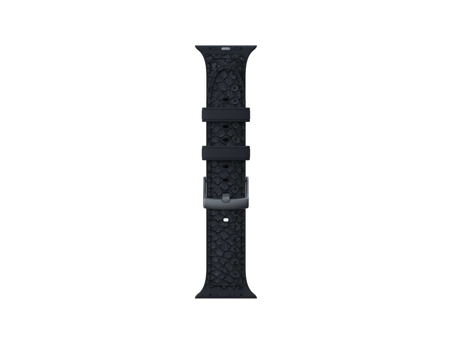 Salmon Leather Watch Strap - Vindur|Dark Grey
