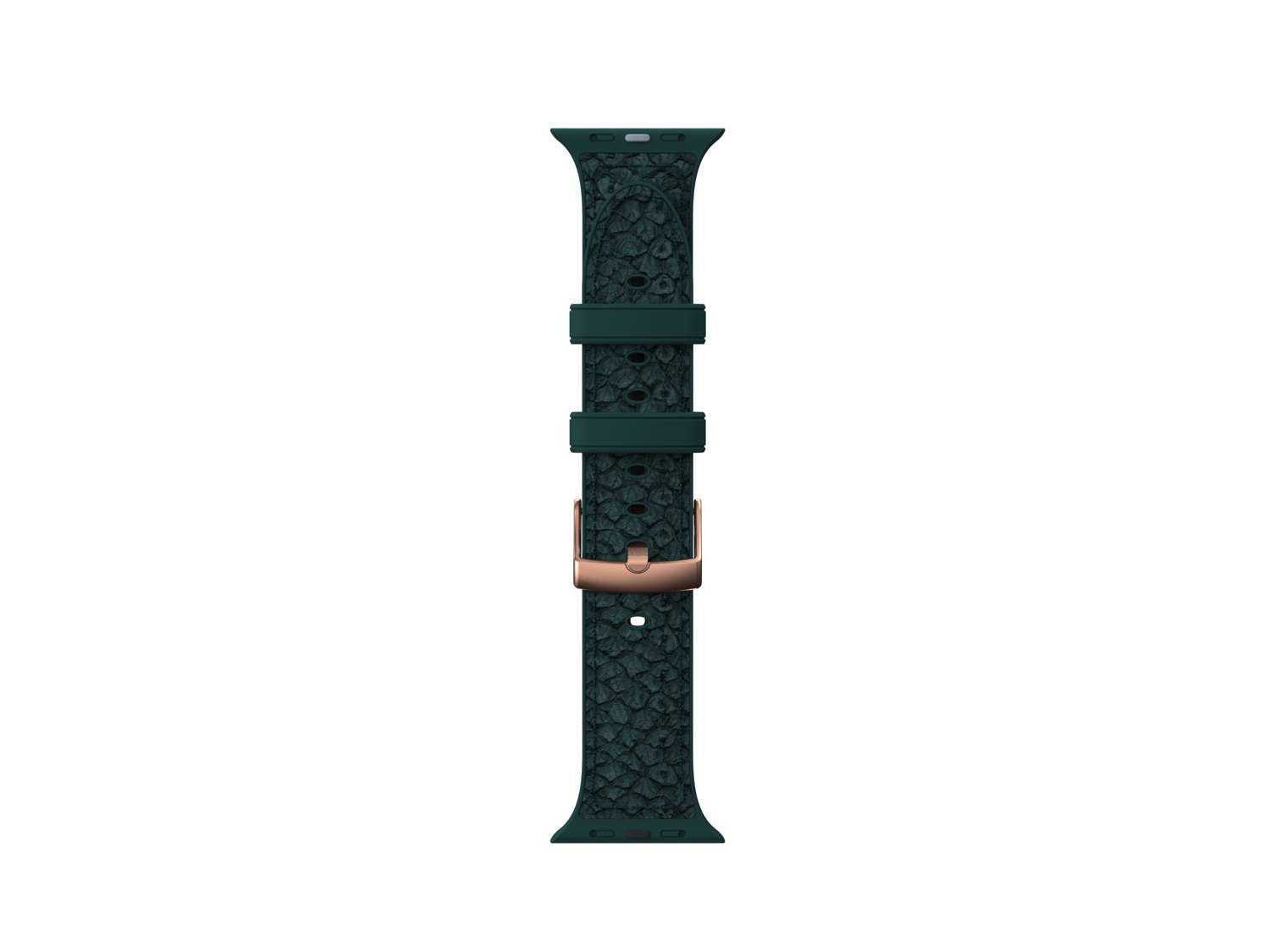 Salmon Leather Watch Strap - Jörð|Dark Green
