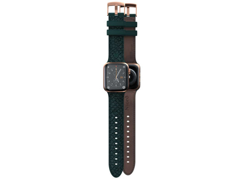Salmon Leather Watch Strap - Jörð|Dark Green