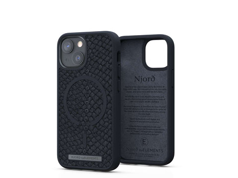 Salmon Leather MagSafe Case - iPhone 13 - Vindur | Dark Grey