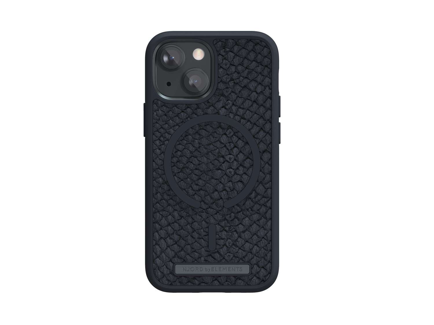 Salmon Leather MagSafe Case - iPhone 13 - Vindur | Dark Grey