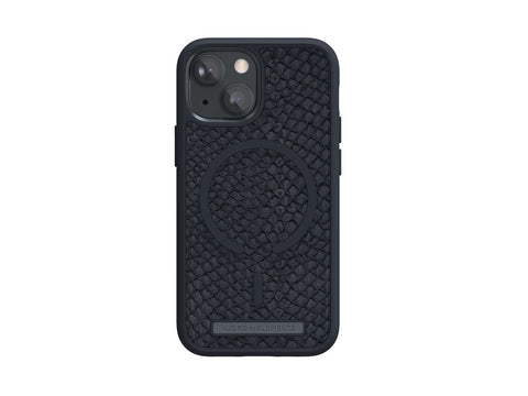 Salmon Leather MagSafe Case - iPhone 13 - Vindur | Dark Grey