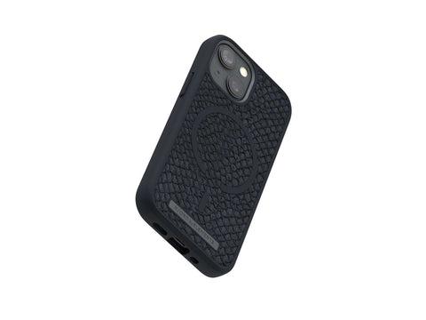 Salmon Leather MagSafe Case - iPhone 13 - Vindur | Dark Grey