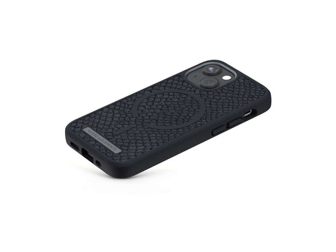 Salmon Leather MagSafe Case - iPhone 13 - Vindur | Dark Grey