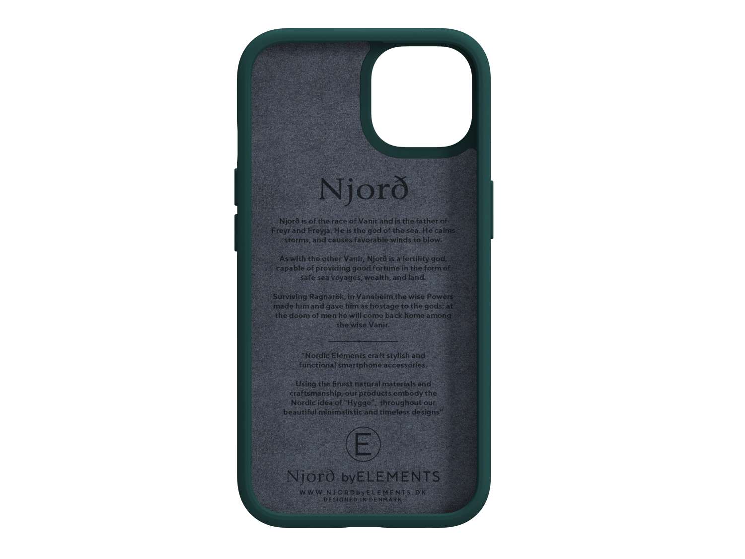 Salmon Leather MagSafe Case - iPhone 13 - Jörð|Dark Green