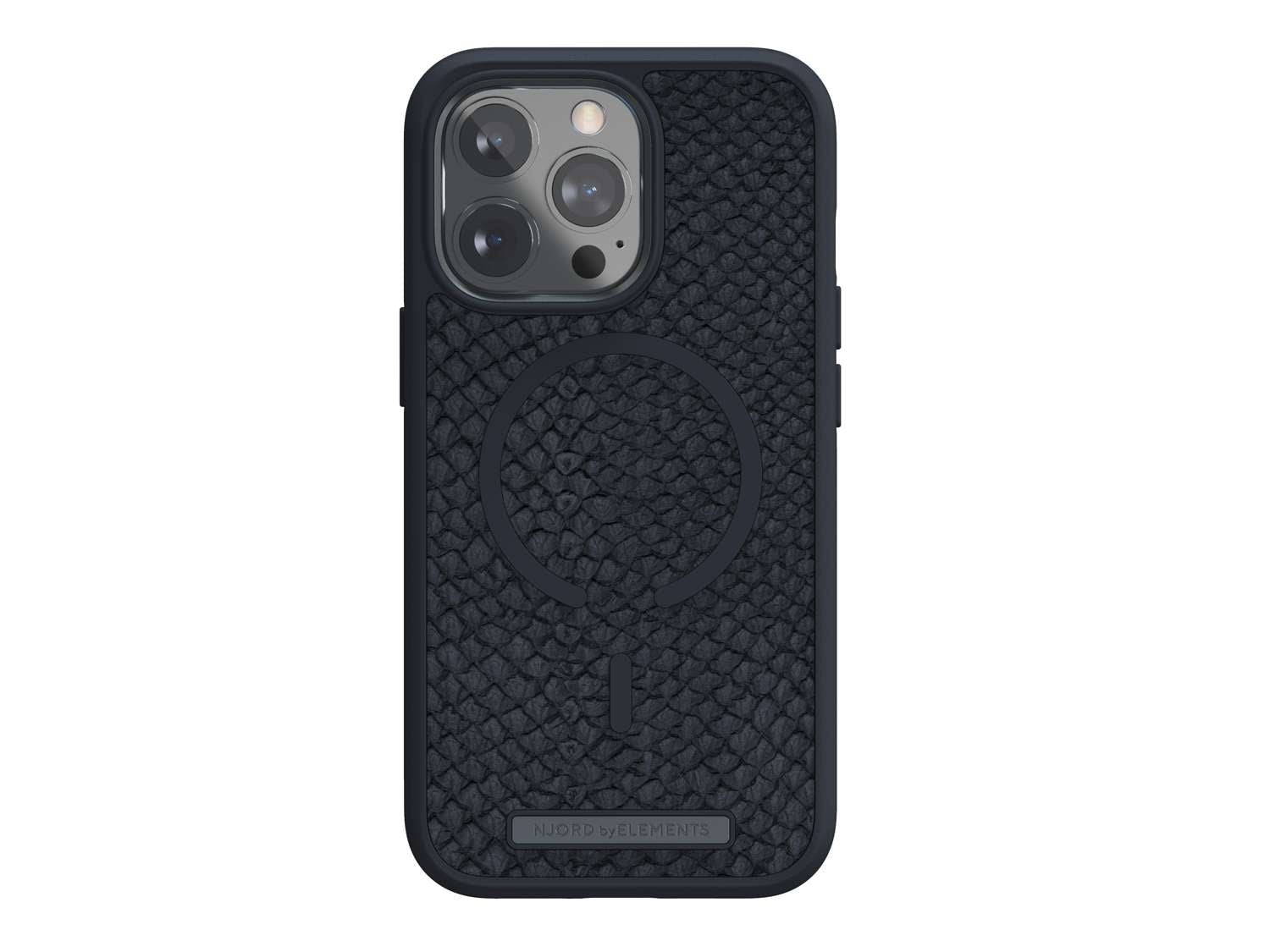 Salmon Leather MagSafe Case - iPhone 13 - Vindur | Dark Grey