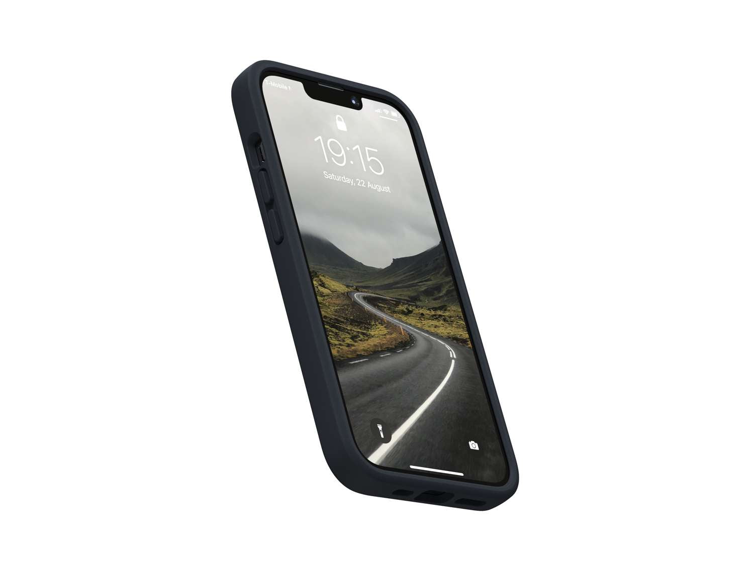 Salmon Leather MagSafe Case - iPhone 13 - Vindur | Dark Grey