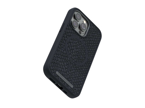 Salmon Leather MagSafe Case - iPhone 13 - Vindur | Dark Grey