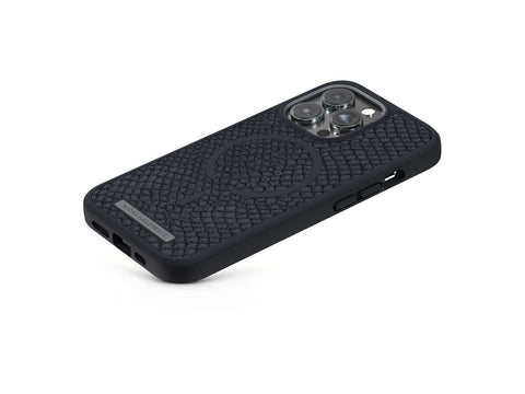 Salmon Leather MagSafe Case - iPhone 13 - Vindur | Dark Grey