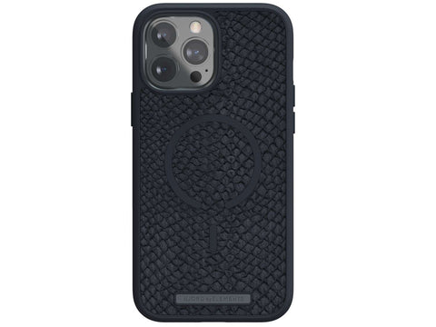 Salmon Leather MagSafe Case - iPhone 13 - Vindur | Dark Grey