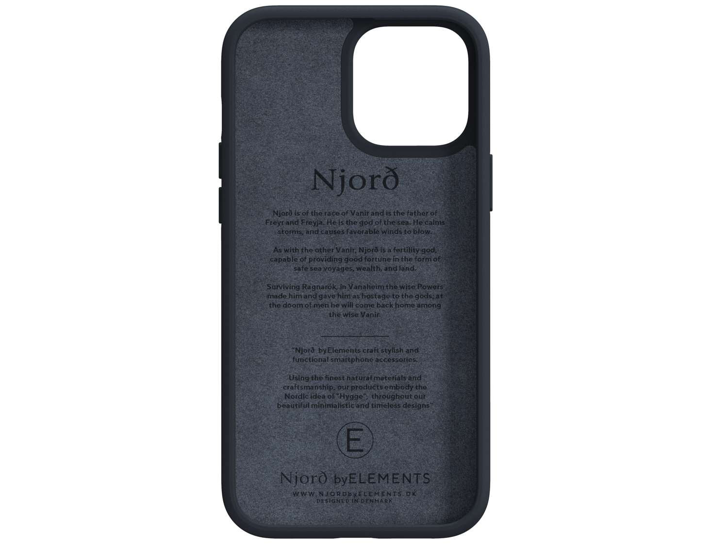 Salmon Leather MagSafe Case - iPhone 13 - Vindur | Dark Grey