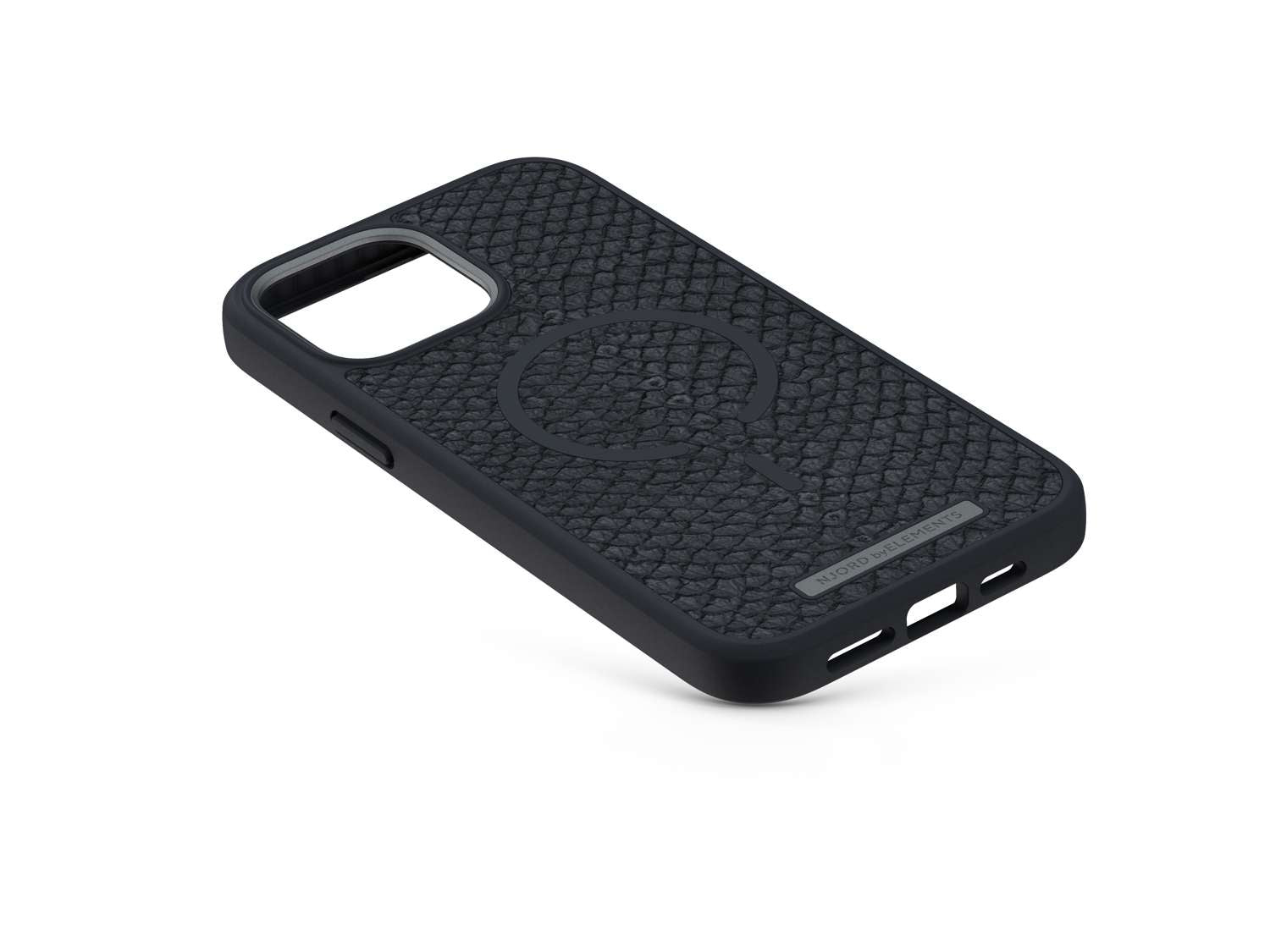 Salmon Leather MagSafe Case - iPhone 13 - Vindur | Dark Grey