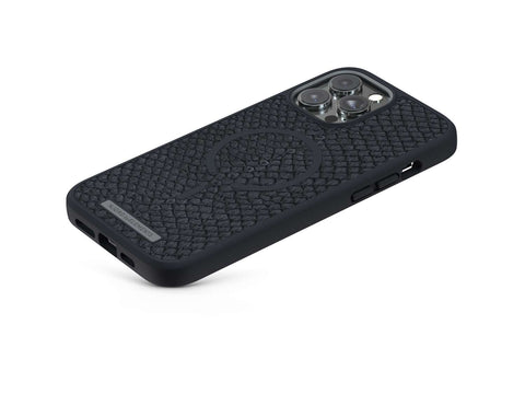 Salmon Leather MagSafe Case - iPhone 13 - Vindur | Dark Grey
