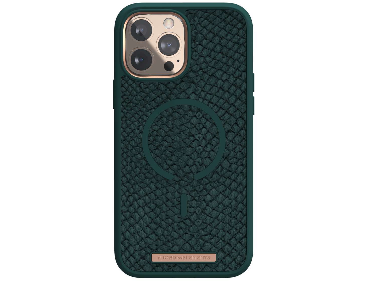 Salmon Leather MagSafe Case - iPhone 13 - Jörð|Dark Green