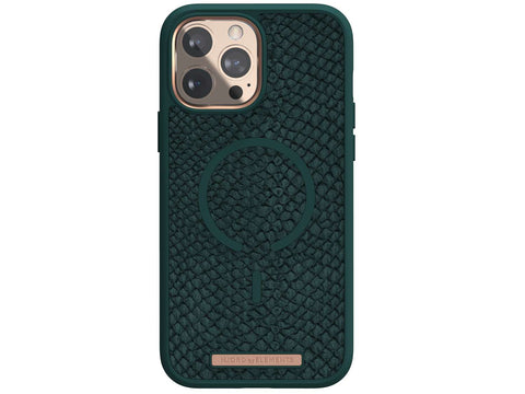 Salmon Leather MagSafe Case - iPhone 13 - Jörð|Dark Green
