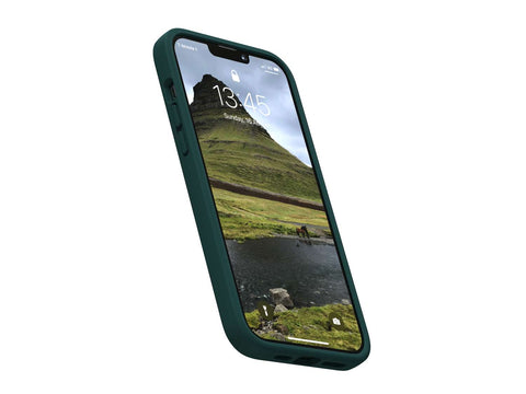 Salmon Leather MagSafe Case - iPhone 13 - Jörð|Dark Green