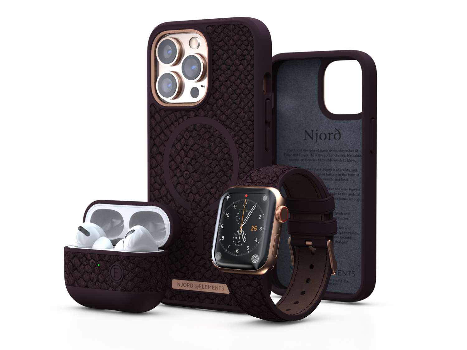 Salmon Leather MagSafe Case - iPhone 13 - Eldur|Rust